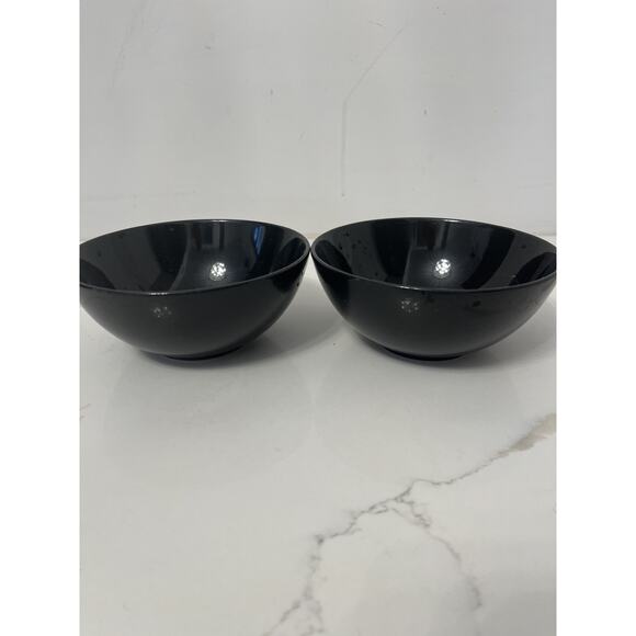Ikea Black Fargrik 12011 Soup/Cereal Bowl 6.3" Discontinued 2 Bowls 1 Free - Picture 1 of 4